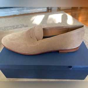 Beige Suede San Penny Loafer by The Rawls